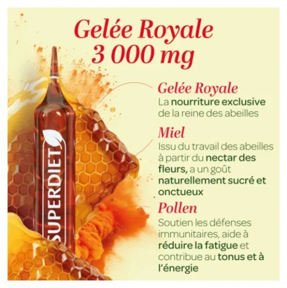 Super Diet gelée royale 3000 mg bio ampoules