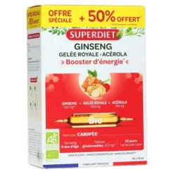 Super Diet Ginseng Gelée royale Acérola bio ampoules