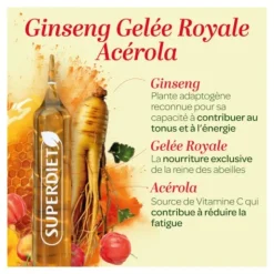 Super Diet Ginseng Gelée royale Acérola bio ampoules