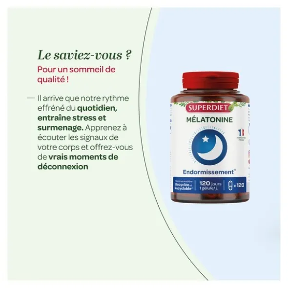 Super Diet mélatonine 1 mg gélules