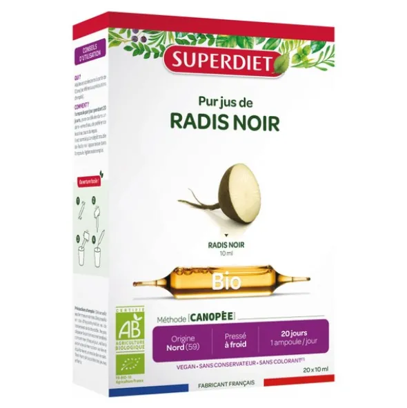 Super Diet Pur jus de Radis noir Bio ampoule
