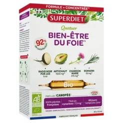 Super Diet Quatuor bien-être du foie bio ampoules