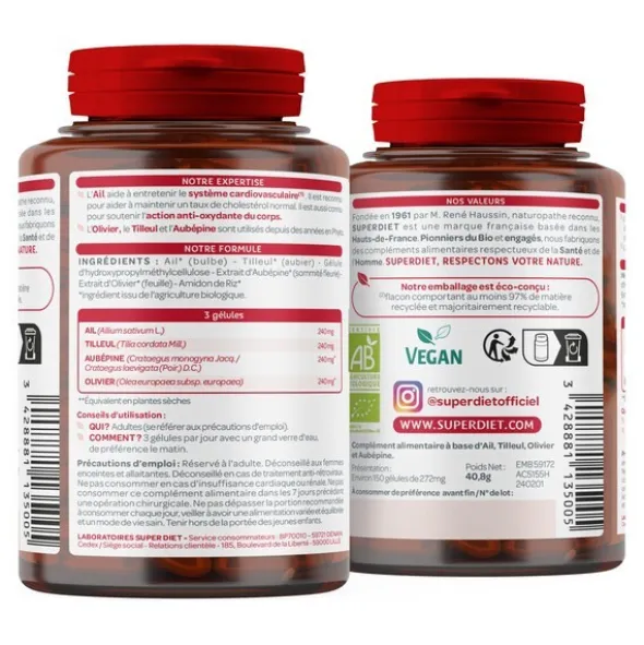 Super Diet Quatuor cardiovasculaire bio gélules