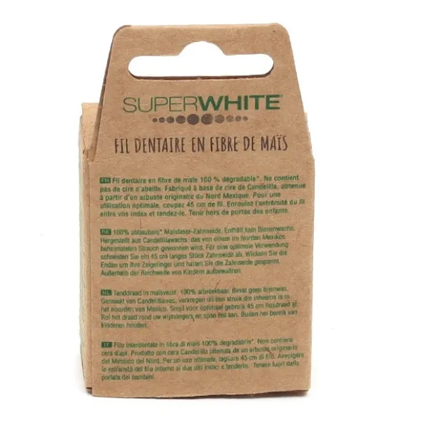 SuperWhite fil dentaire biodégradable 50 m