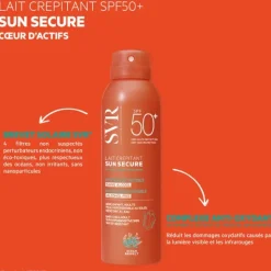 SVR Sun Secure lait crépitant solaire SPF 50+