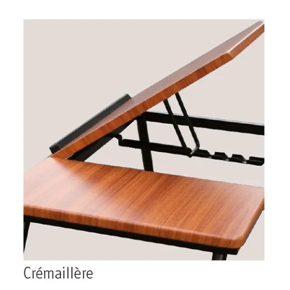 Tablette de lit inclinable 2 plateaux