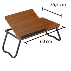 Tablette de lit inclinable 2 plateaux