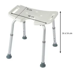 Tabouret de douche à poignées