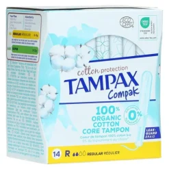 Tampax Compak Cotton Protection tampons réguliers Bio