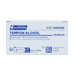 Tampon alcool 70% en sachet individuel