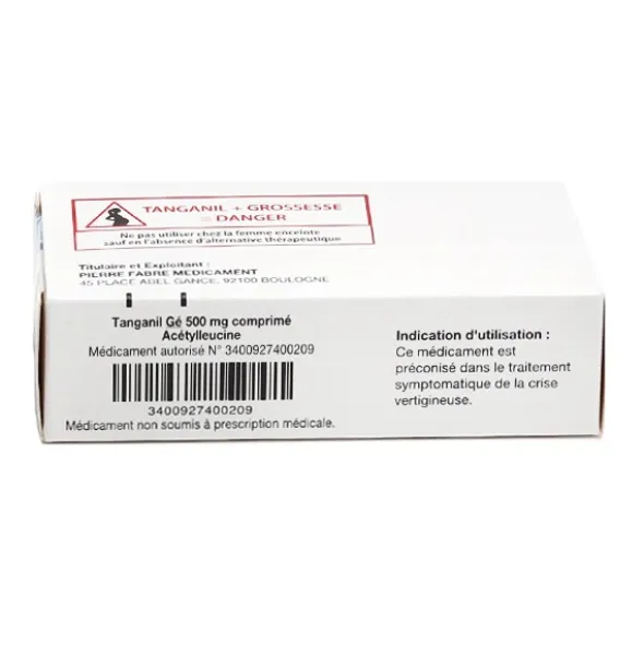 Tanganil Gé 500 mg comprimés