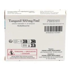 Tanganil 500 mg/5 ml ampoules injectables