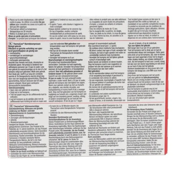 Thermacare Patch auto-chauffant multi-zones