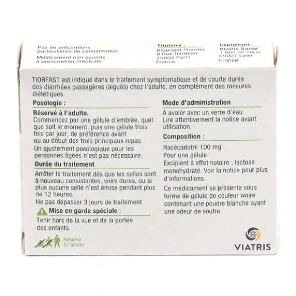 Tiorfast 100 mg gélule