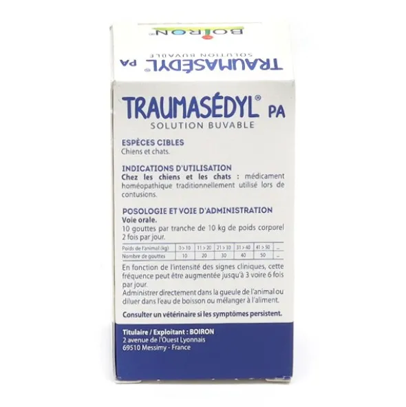 Traumasédyl PA solution orale