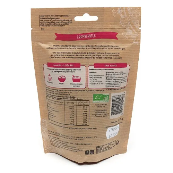 Uberti Cranberries séchées bio
