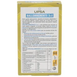 UPSA Ballonnements 3 en 1 gélules