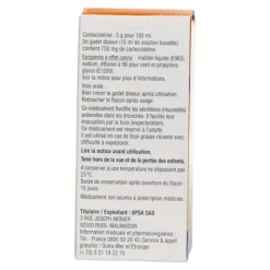 UPSA Carbocistéine 5 % sans sucre