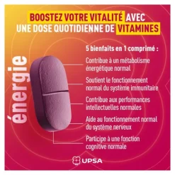 UPSA Energie multivitamines Hibiscus comprimés 5 en 1