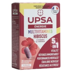 UPSA Energie multivitamines Hibiscus comprimés 5 en 1