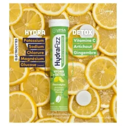 UPSA HydraFizz Hydra + Detox comprimés effervescents