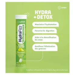 UPSA HydraFizz Hydra + Detox comprimés effervescents