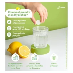 UPSA HydraFizz Hydra + Detox comprimés effervescents