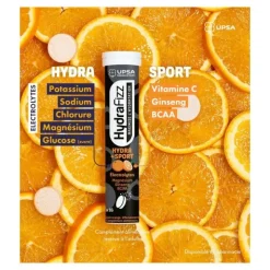 UPSA HydraFizz Hydra + Sport comprimés effervescents