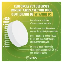 UPSA Immunité Vitamine D3 1000 UI comprimés