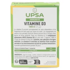 UPSA Immunité Vitamine D3 1000 UI comprimés