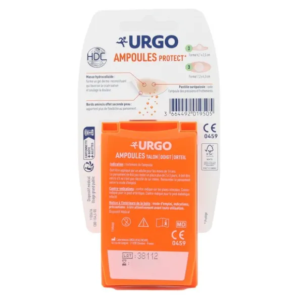 Urgo Ampoules pansements hydrocolloïdes pied