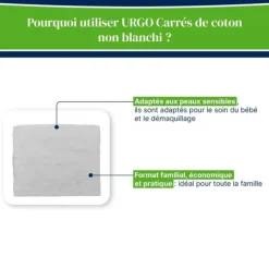 Urgo Carrés de coton non blanchi