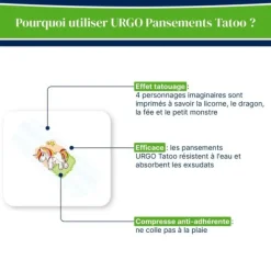 Urgo Pansements Tatoo pour enfants par 16