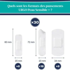 Urgo Peau sensible+ pansements assortis