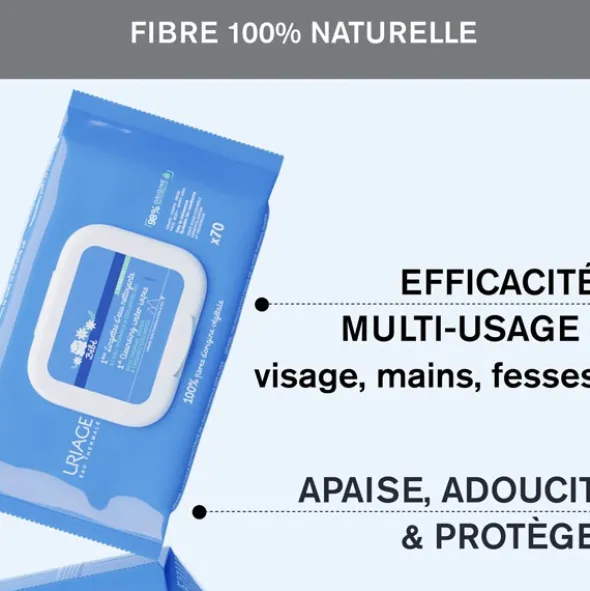 Uriage Bébé 1ères Lingettes d'eau nettoyante