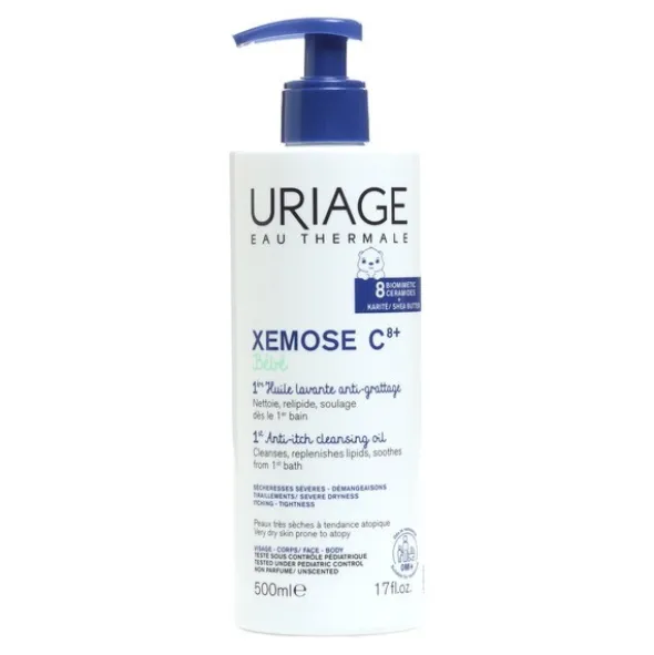 Uriage Bébé Xémose C8+ 1ere huile lavante anti-grattage