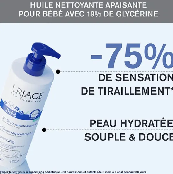 Uriage Bébé Xémose C8+ 1ere huile lavante anti-grattage