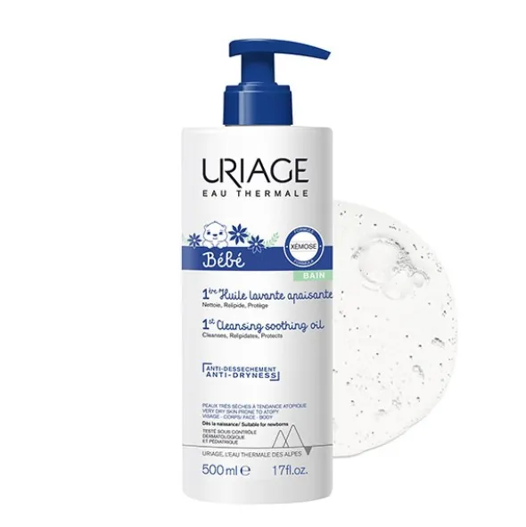 Uriage Bébé Xémose C8+ 1ere huile lavante anti-grattage