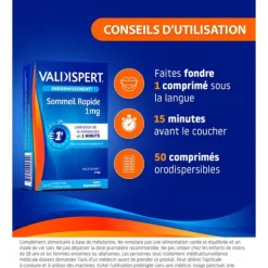 Valdispert Melatonine Sommeil rapide 1 mg comprimés