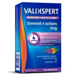 Valdispert Sommeil 4 actions 1 mg capsules