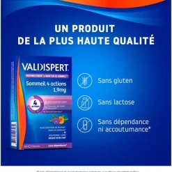 Valdispert Sommeil 4 actions 1,9 mg capsules