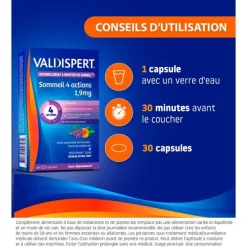 Valdispert Sommeil 4 actions 1,9 mg capsules