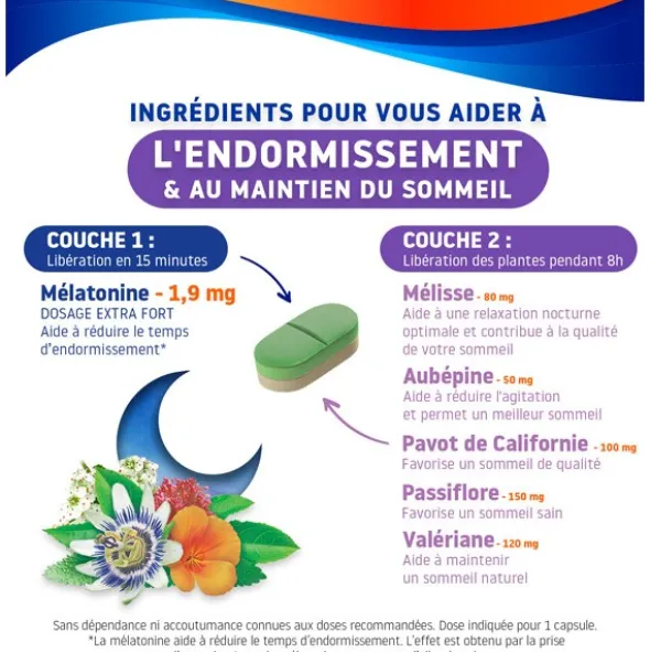Valdispert Sommeil intégral 1,9 mg mélatonine comprimés