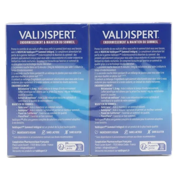 Valdispert Sommeil intégral 1,9 mg mélatonine comprimés
