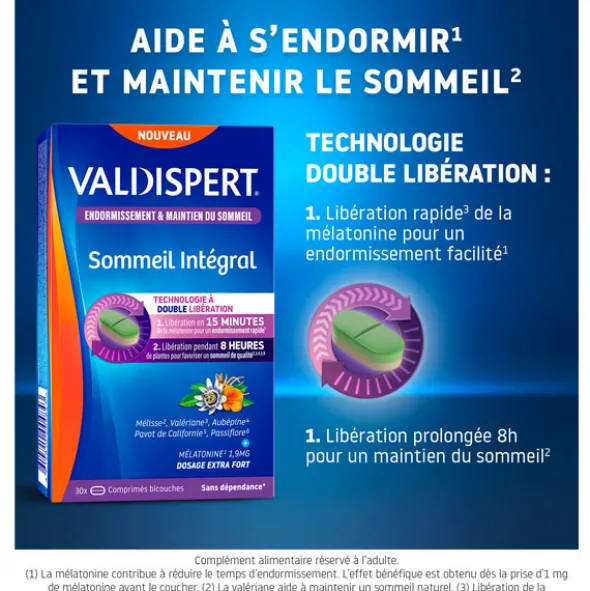 Valdispert Sommeil intégral 1,9 mg mélatonine comprimés