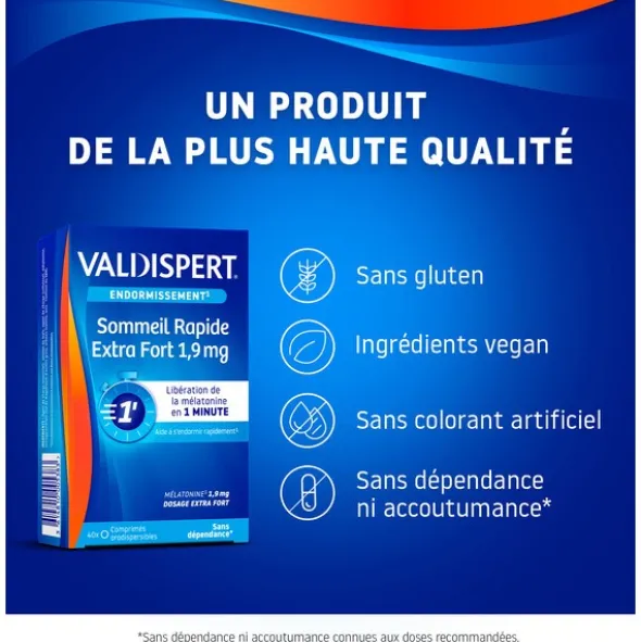 Valdispert Sommeil Rapide Extra Fort 1,9 mg comprimés orodispersibles
