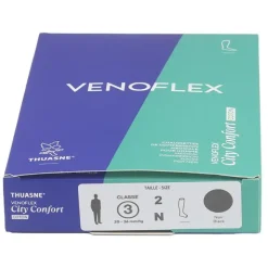 Venoflex City confort coton Chaussettes pieds ouverts homme classe 3