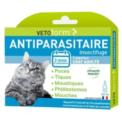 Vetoform antiparasitaire Chat pipettes