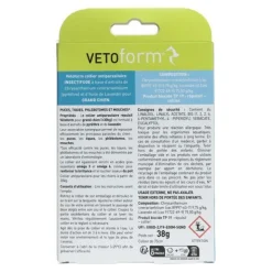 Vetoform Antiparasitaire Collier insectifuge grand chien +30 kg