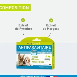 Vetoform antiparasitaire pour chien en pipettes